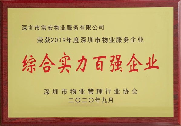 2019綜合實力百強企業(yè)